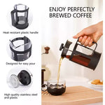 Prensa Francesa Café | Cafetera Vidrio 350ml Filtro Acero Inox